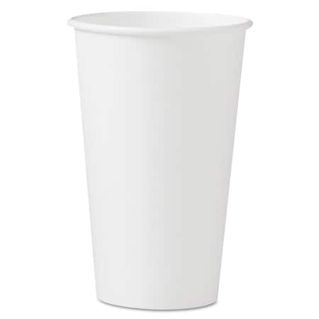 Dart Polycoated Hot Paper Cups, 16 oz, White, PK1000 PK 316W-2050